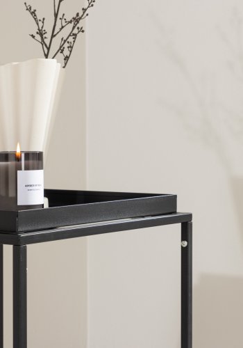 VENTURE DESIGN Porto Alegre sidebord, kvadratisk - sort stl (45x45)