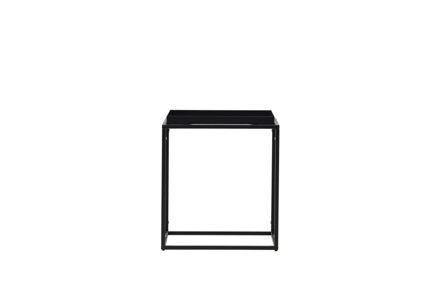 VENTURE DESIGN Porto Alegre sidebord, kvadratisk - sort stl (45x45)