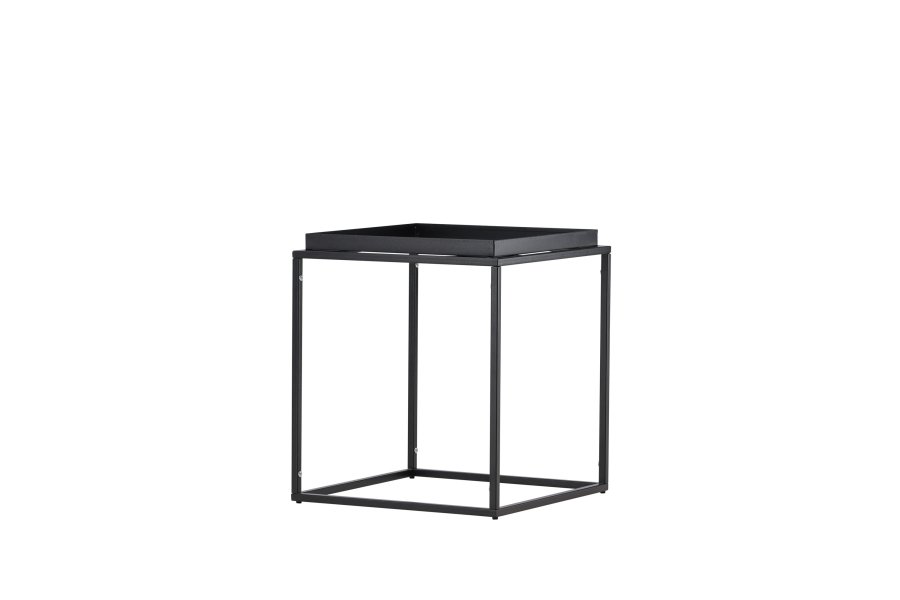 VENTURE DESIGN Porto Alegre sidebord, kvadratisk - sort stl (45x45)