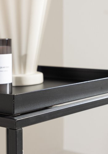 VENTURE DESIGN Porto Alegre sidebord, kvadratisk - sort stl (45x45)