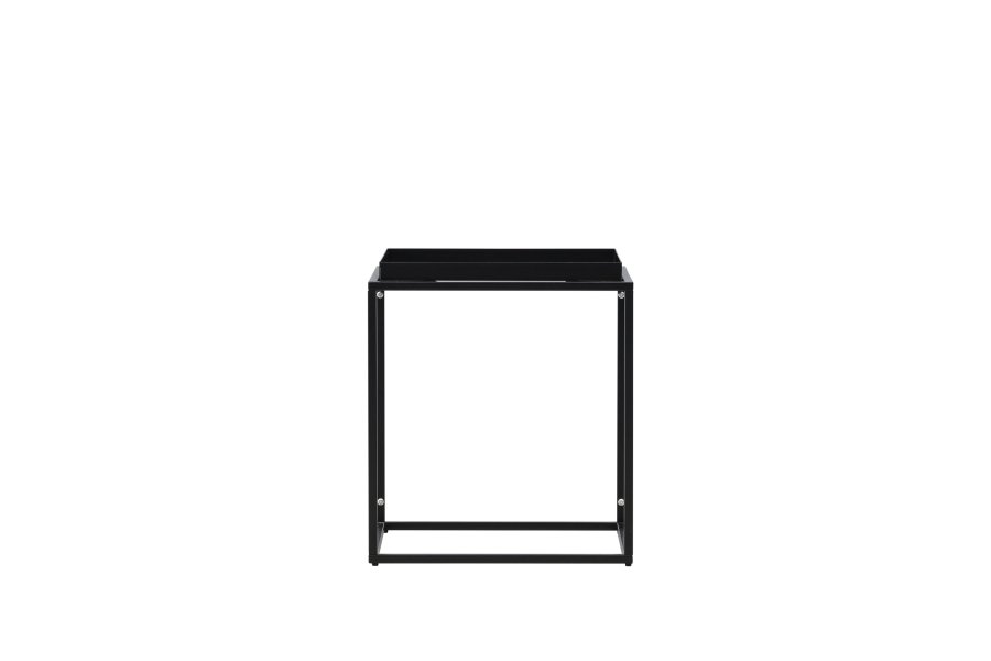VENTURE DESIGN Porto Alegre sidebord, kvadratisk - sort stl (45x45)