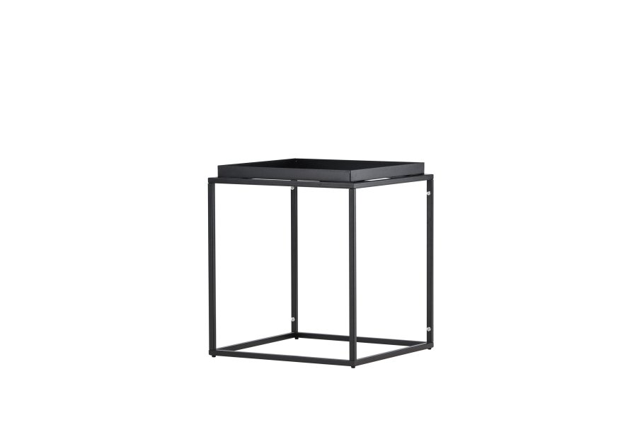 VENTURE DESIGN Porto Alegre sidebord, kvadratisk - sort stl (45x45)