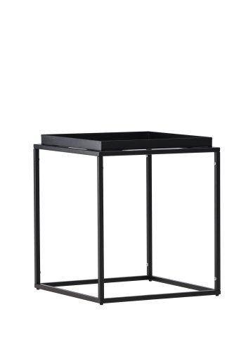 VENTURE DESIGN Porto Alegre sidebord, kvadratisk - sort stl (45x45)