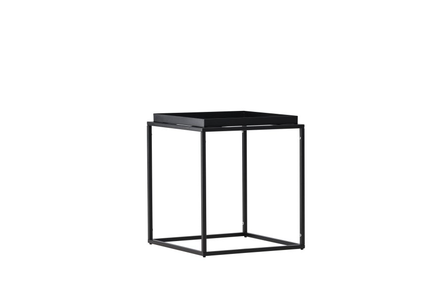 VENTURE DESIGN Porto Alegre sidebord, kvadratisk - sort stl (45x45)