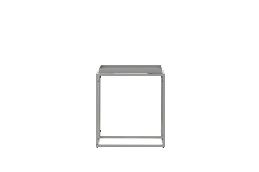 VENTURE DESIGN Porto Alegre sidebord, kvadratisk - mrkegr stl (45x45)