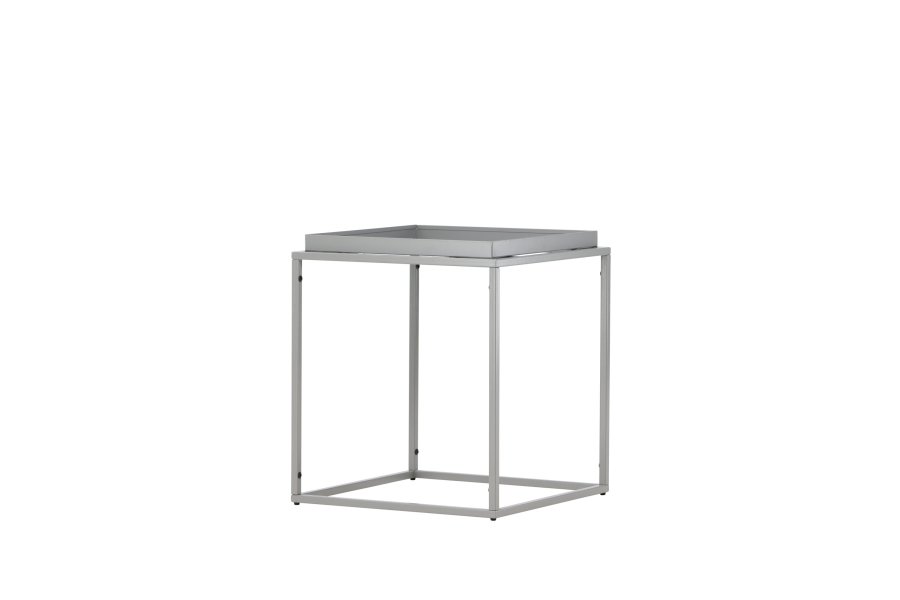 VENTURE DESIGN Porto Alegre sidebord, kvadratisk - mrkegr stl (45x45)