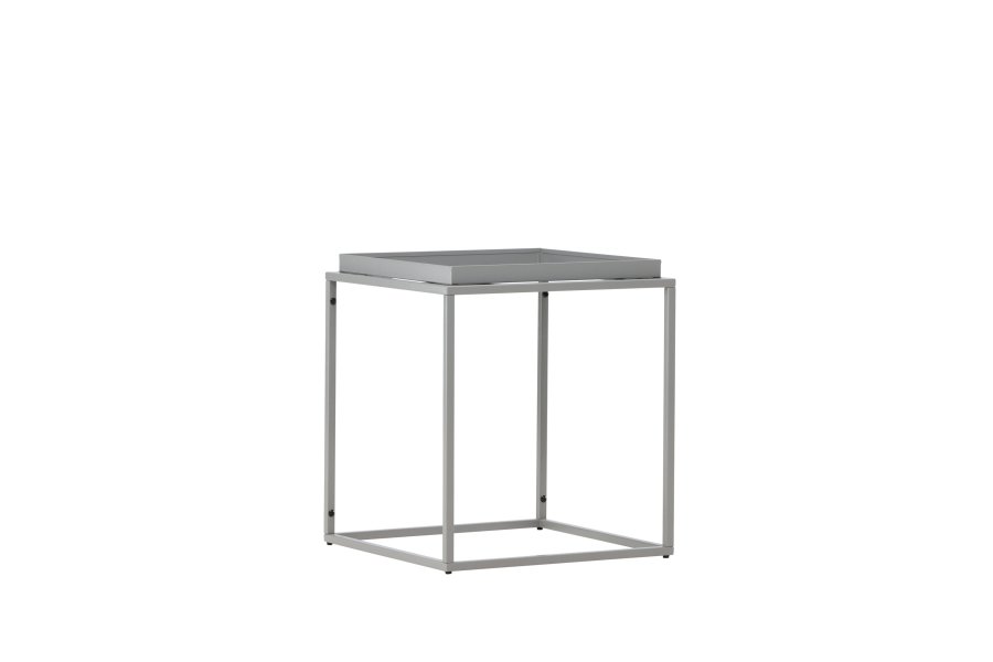 VENTURE DESIGN Porto Alegre sidebord, kvadratisk - mrkegr stl (45x45)
