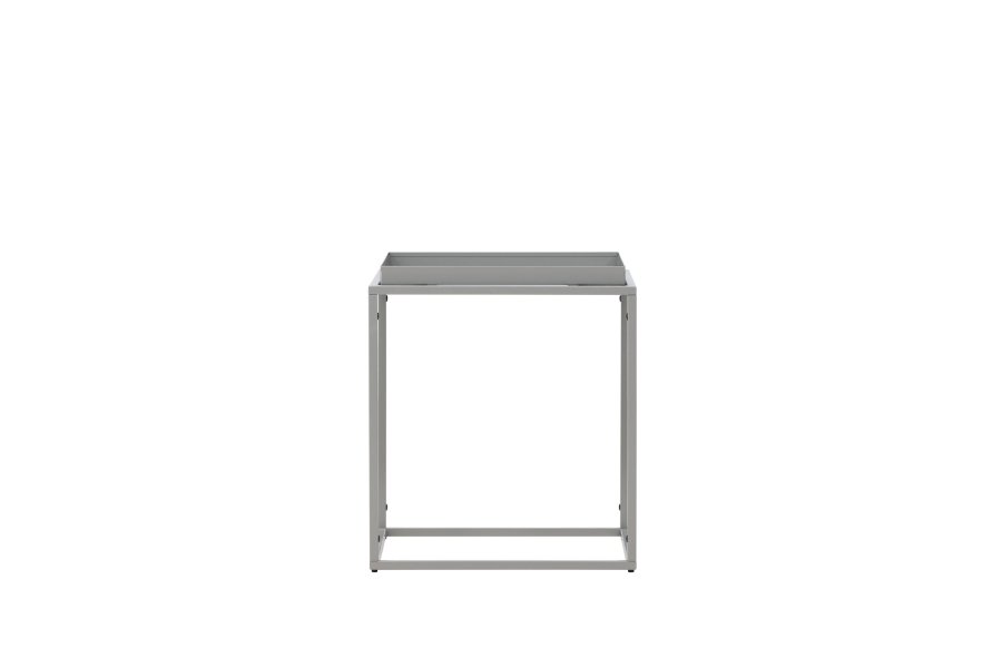VENTURE DESIGN Porto Alegre sidebord, kvadratisk - mrkegr stl (45x45)