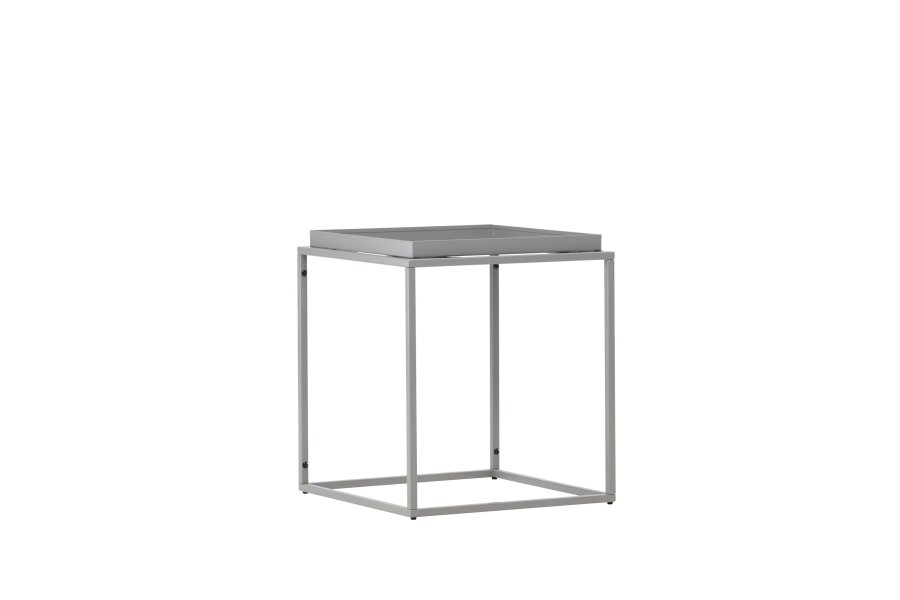 VENTURE DESIGN Porto Alegre sidebord, kvadratisk - mrkegr stl (45x45)