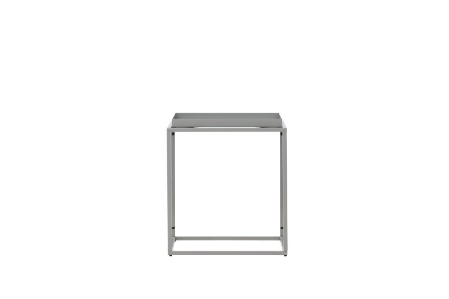 VENTURE DESIGN Porto Alegre sidebord, kvadratisk - mrkegr stl (45x45)