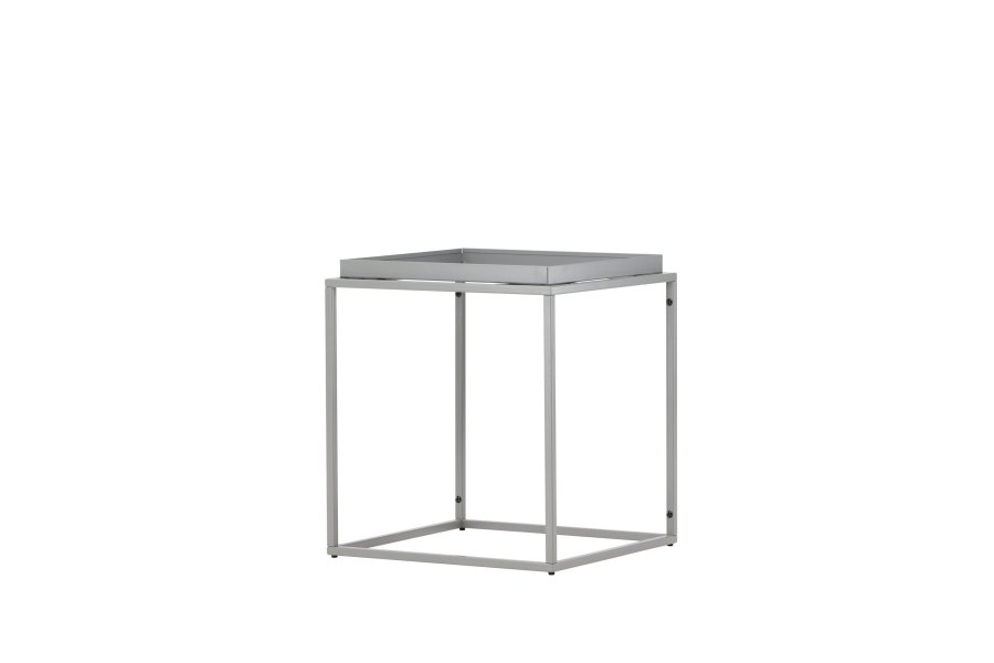 VENTURE DESIGN Porto Alegre sidebord, kvadratisk - mrkegr stl (45x45)