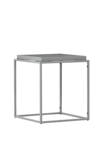 VENTURE DESIGN Porto Alegre sidebord, kvadratisk - mrkegr stl (45x45)