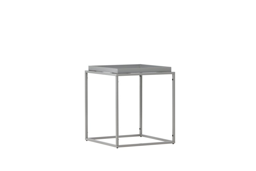 VENTURE DESIGN Porto Alegre sidebord, kvadratisk - mrkegr stl (45x45)