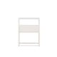 VENTURE DESIGN Fortaleza sidebord, m. 1 skuffe - glas og hvid stl (40x40)