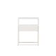 VENTURE DESIGN Fortaleza sidebord, m. 1 skuffe - glas og hvid stl (40x40)