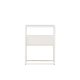 VENTURE DESIGN Fortaleza sidebord, m. 1 skuffe - glas og hvid stl (40x40)