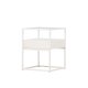 VENTURE DESIGN Fortaleza sidebord, m. 1 skuffe - glas og hvid stl (40x40)