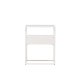VENTURE DESIGN Fortaleza sidebord, m. 1 skuffe - glas og hvid stl (40x40)