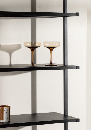 VENTURE DESIGN Caracas reol, m. 5 hylder - sort stl