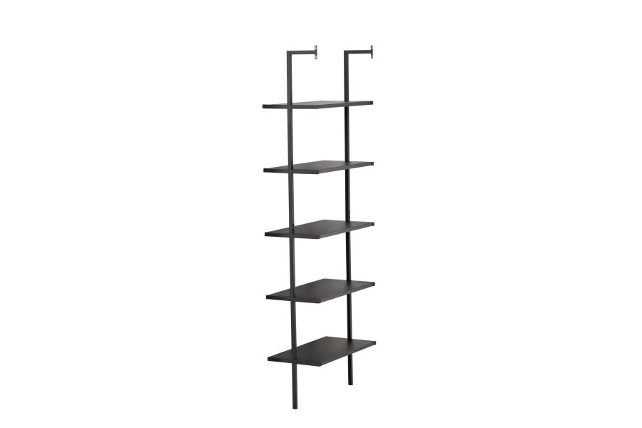 VENTURE DESIGN Caracas reol, m. 5 hylder - sort stl