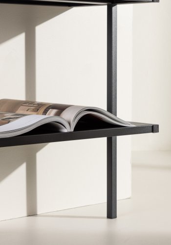 VENTURE DESIGN Caracas reol, m. 5 hylder - sort stl