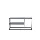 VENTURE DESIGN Campinas sofabord, m. 1 hylde - glas og sort stl (90x60)
