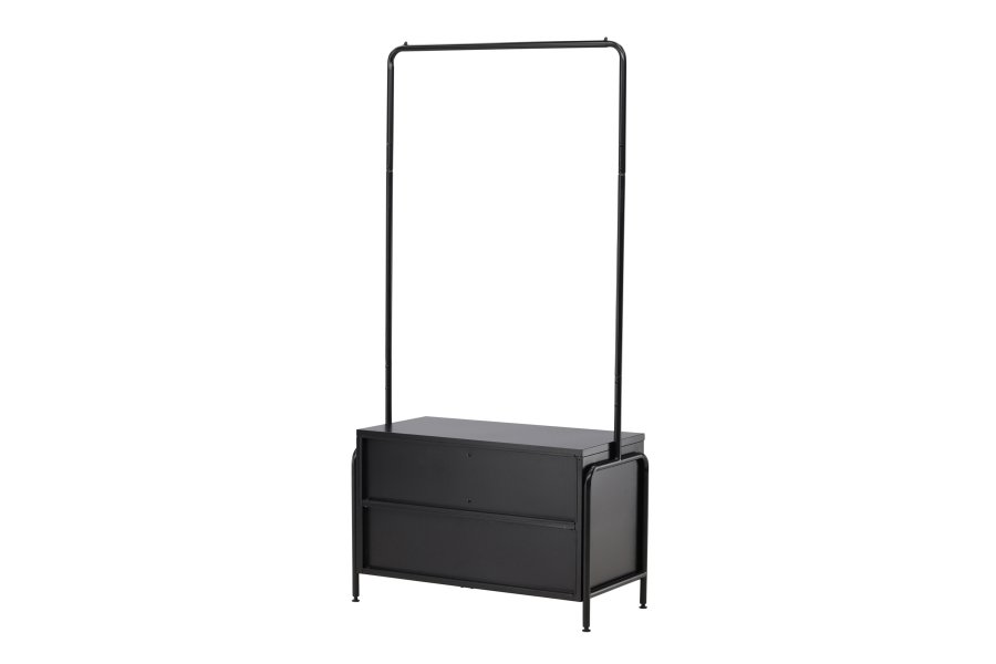 VENTURE DESIGN Quito tjstativ, m. 2 rum og 1 skuffe - sort stl