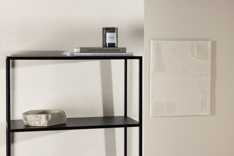 VENTURE DESIGN Montevideo reol, m. 5 hylder - sort stl