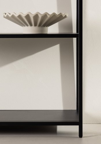 VENTURE DESIGN Montevideo reol, m. 5 hylder - sort stl