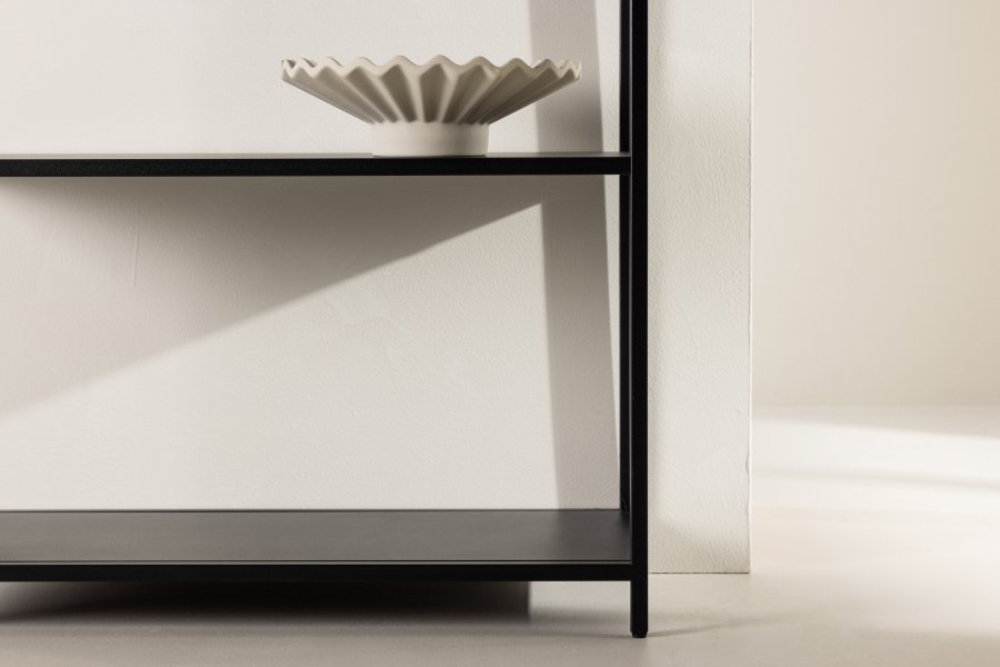 VENTURE DESIGN Montevideo reol, m. 5 hylder - sort stl