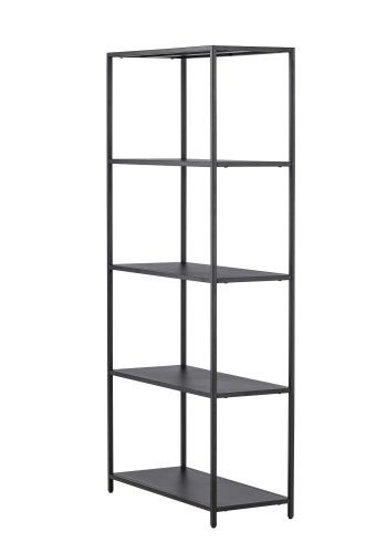 VENTURE DESIGN Montevideo reol, m. 5 hylder - sort stl