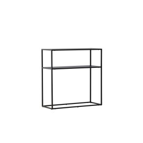 VENTURE DESIGN Georgetown sidebord, m. 1 hylde - sort stl (80x40)