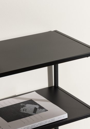 VENTURE DESIGN Georgetown sidebord, m. 1 hylde - sort stl (80x40)