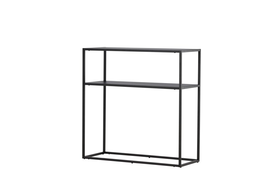 VENTURE DESIGN Georgetown sidebord, m. 1 hylde - sort stl (80x40)