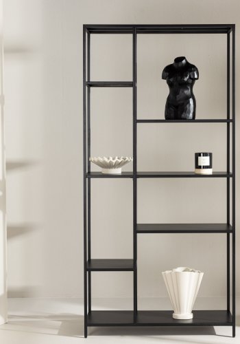 VENTURE DESIGN El Alto reol, m. 6 hylder - sort stl