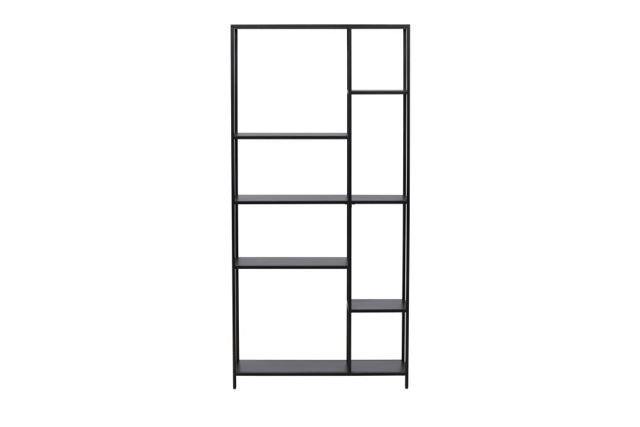 VENTURE DESIGN El Alto reol, m. 6 hylder - sort stl