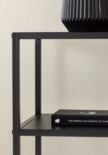 VENTURE DESIGN Punta Arenas sidebord, m. 1 hylde - sort stl (30x30)