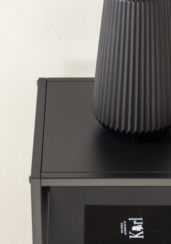 VENTURE DESIGN Punta Arenas sidebord, m. 1 hylde - sort stl (30x30)