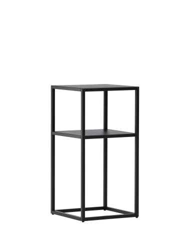 VENTURE DESIGN Punta Arenas sidebord, m. 1 hylde - sort stl (30x30)