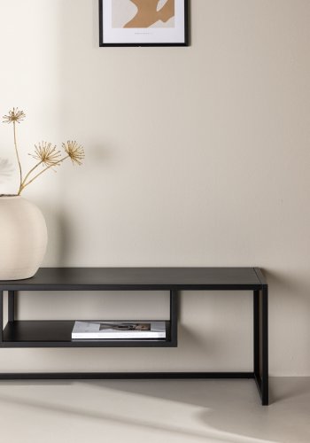 VENTURE DESIGN Riverside TV-bord, m. 1 hylde - sort stl (120x40)