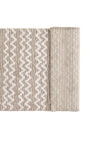 VENTURE DESIGN Philippa bademtte, rektangulr - hvid/sand bomuld (60x90)