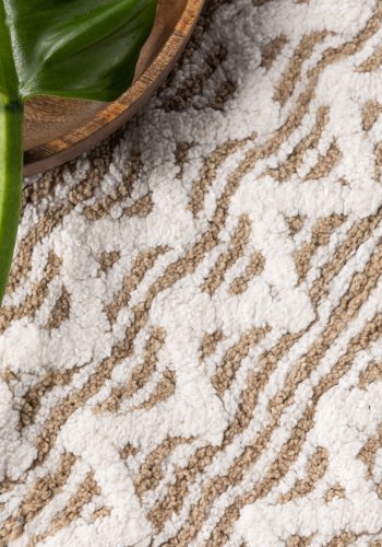 VENTURE DESIGN Philippa bademtte, rektangulr - hvid/sand bomuld (60x90)