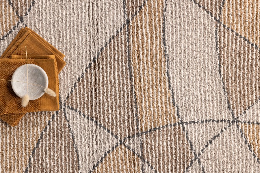 VENTURE DESIGN Loui bademtte, rektangulr - elfenben/sand/gr bomuld (60x90)