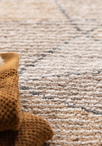 VENTURE DESIGN Loui bademtte, rektangulr - elfenben/sand/gr bomuld (60x90)