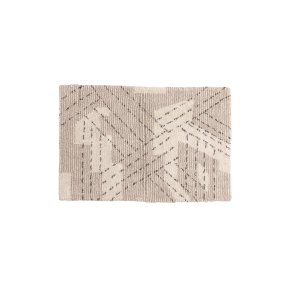 VENTURE DESIGN Lorentz bademtte, rektangulr - elfenben/taupe bomuld (60x90)