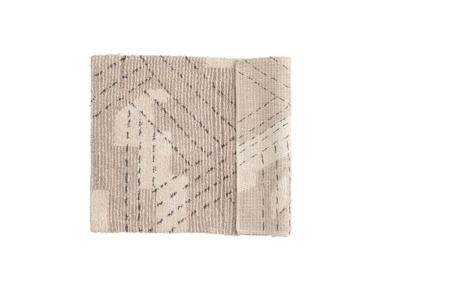 VENTURE DESIGN Lorentz bademtte, rektangulr - elfenben/taupe bomuld (60x90)