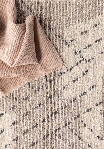 VENTURE DESIGN Lorentz bademtte, rektangulr - elfenben/taupe bomuld (60x90)