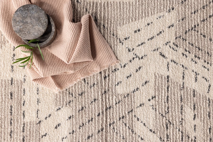 VENTURE DESIGN Lorentz bademtte, rektangulr - elfenben/taupe bomuld (60x90)