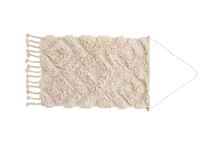 VENTURE DESIGN Hilda vgtppe, rektangulr - offwhite bomuld (50x80)