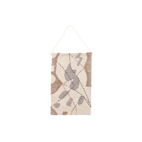 VENTURE DESIGN Liam vgtppe, rektangulr - elfenben/brun/gr bomuld (50x80)